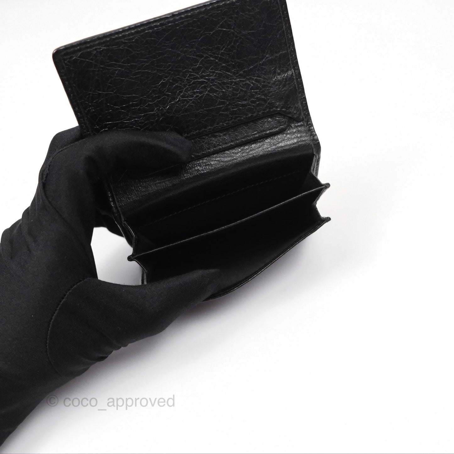 Balenciaga City Moto Bifold Cardholder Black