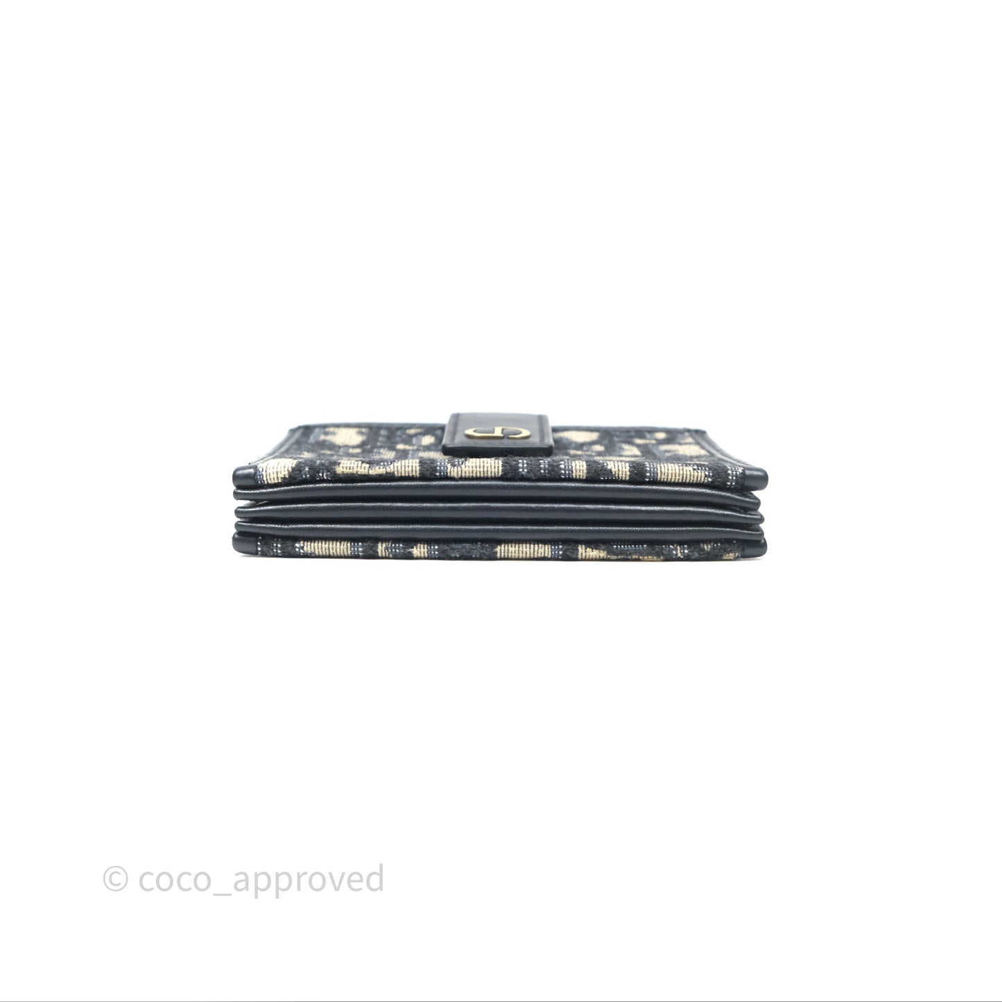 Christian Dior 5-Gusset Card Holder Blue Dior Oblique Jacquard
