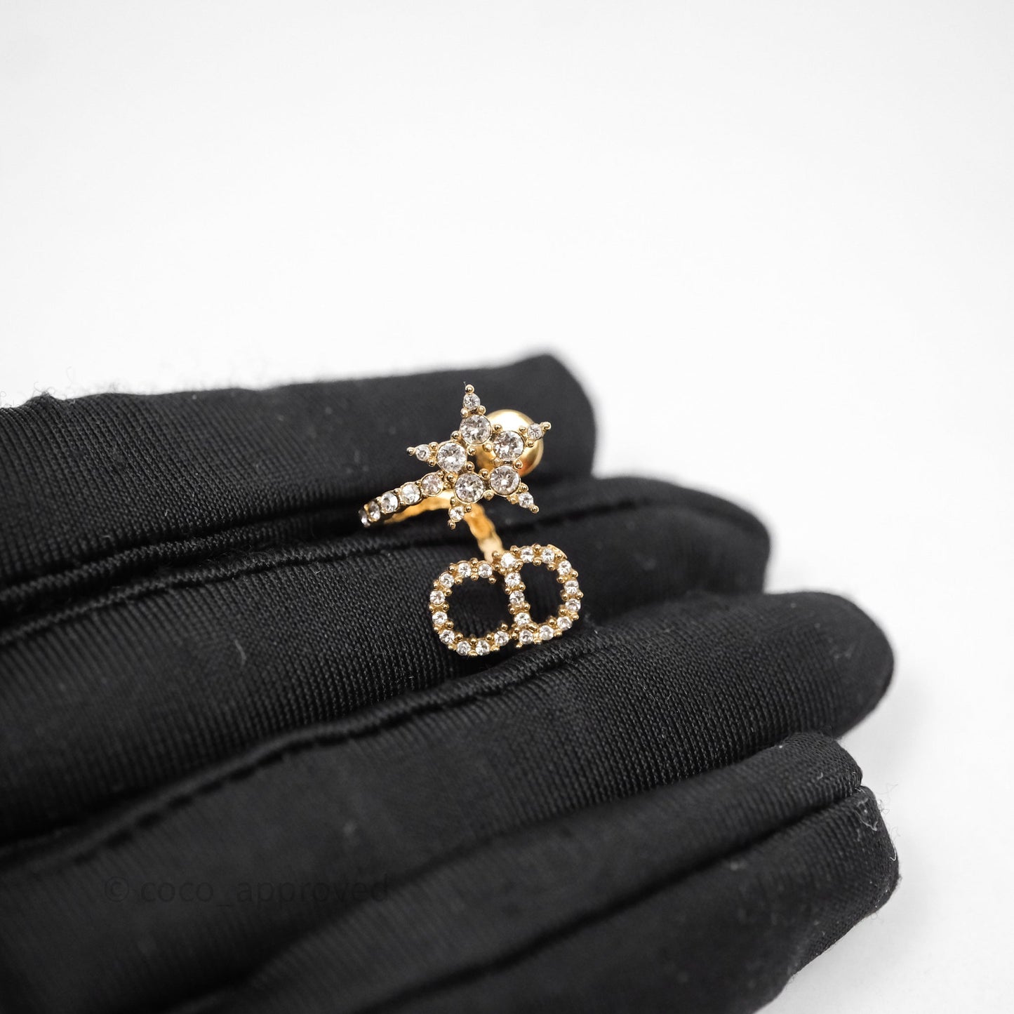 Christian Dior Clair D Lune Earrings Gold