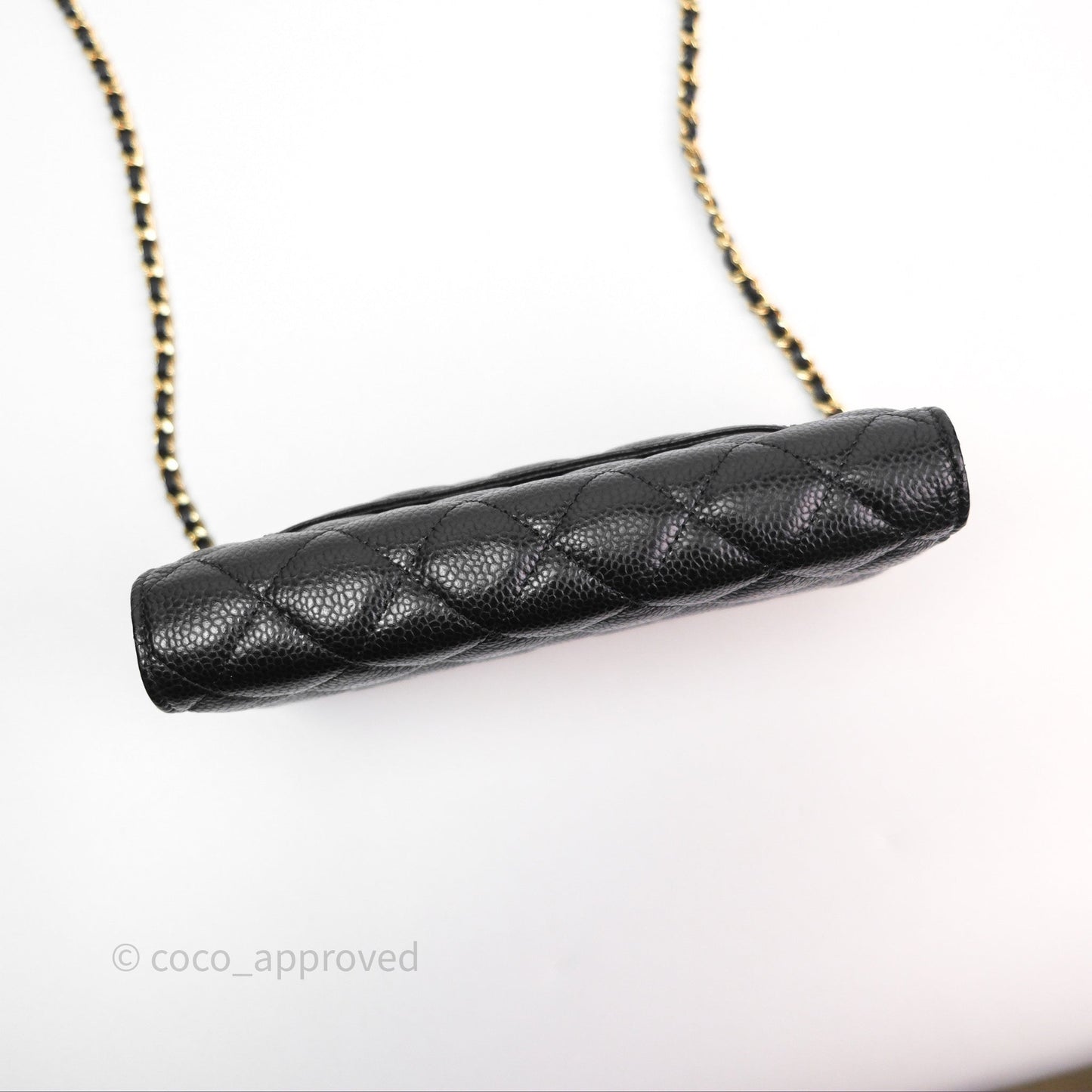 Chanel Quilted WOC Black Caviar Gold Hardware