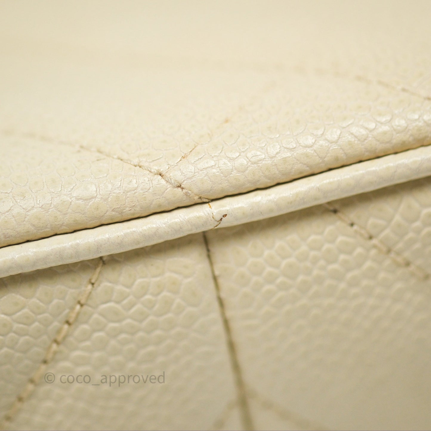 Chanel Vintage Chevron Camera Bag Light Beige Caviar Gold Hardware