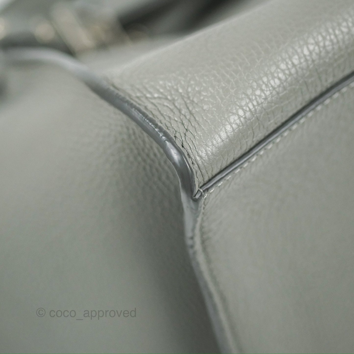 Celine Small Big Bag Grey Supple Grained Leather Silver Hardware