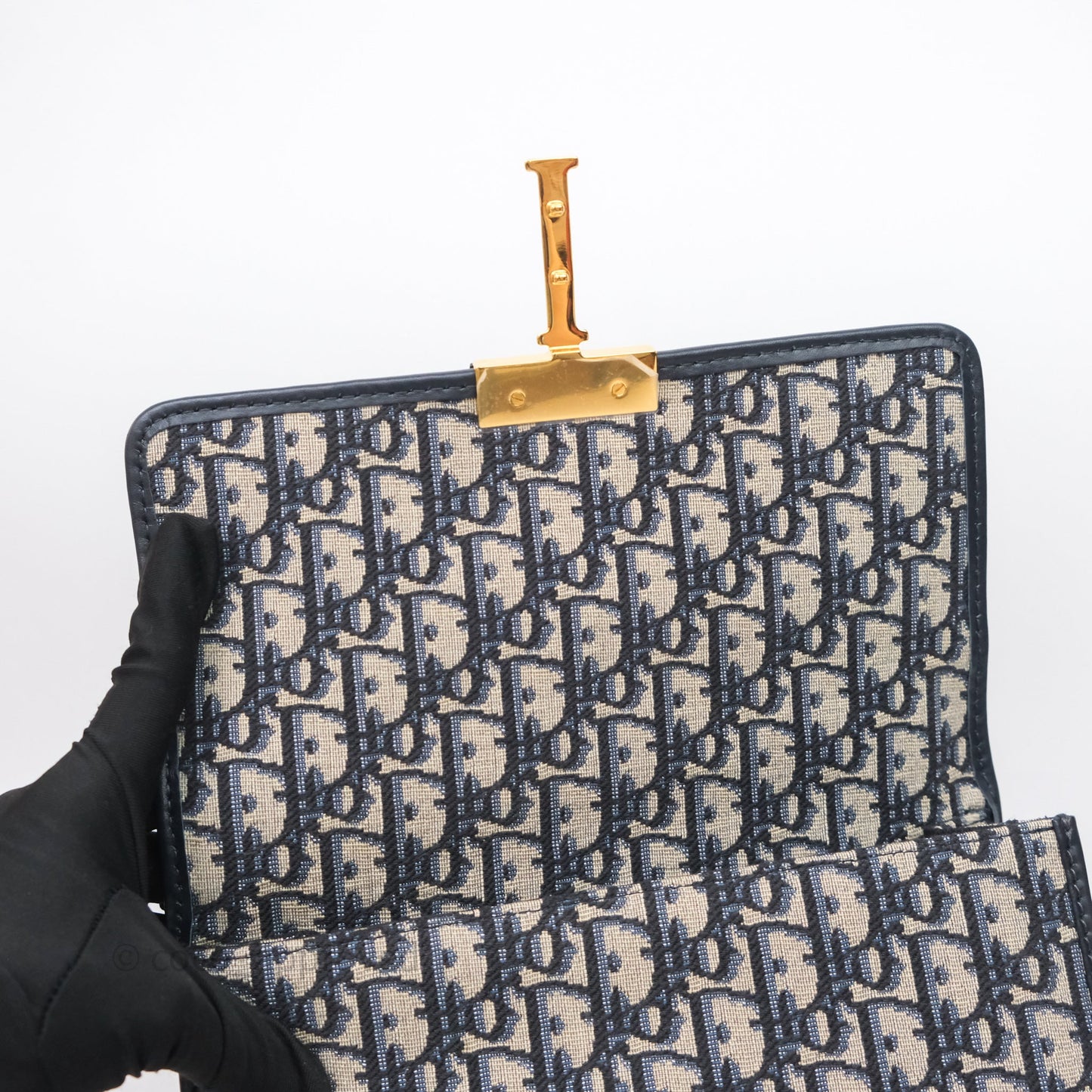 Christian Dior 30 Montaigne Bag Blue Dior Oblique Jacquard Dior