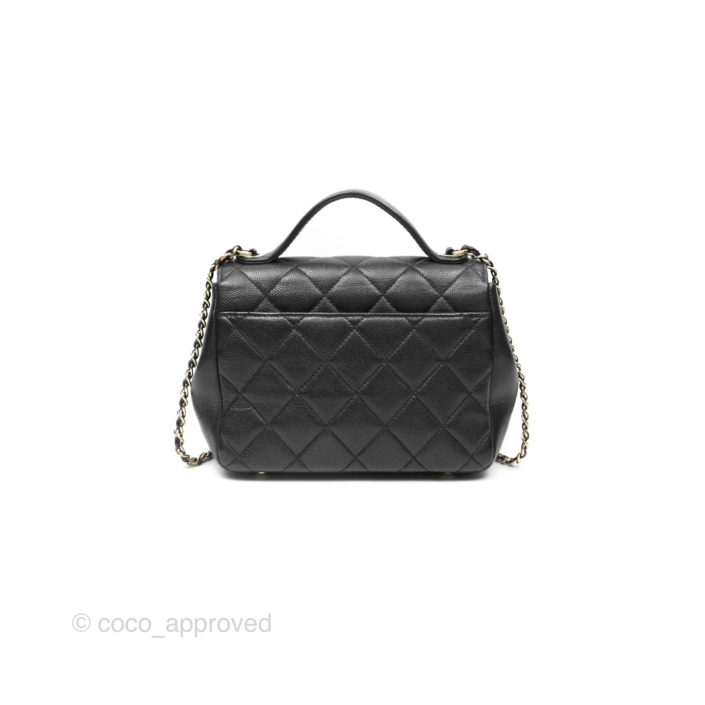 Chanel Quilted Small Business Affinity Flap Black Caviar Gold Hardware