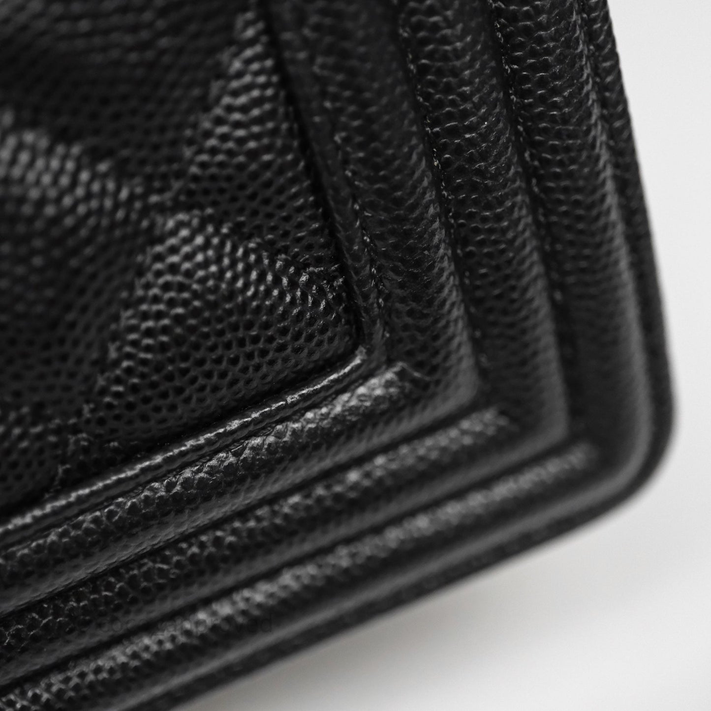 Chanel Quilted Medium Boy Black Caviar Ruthenium Hardware
