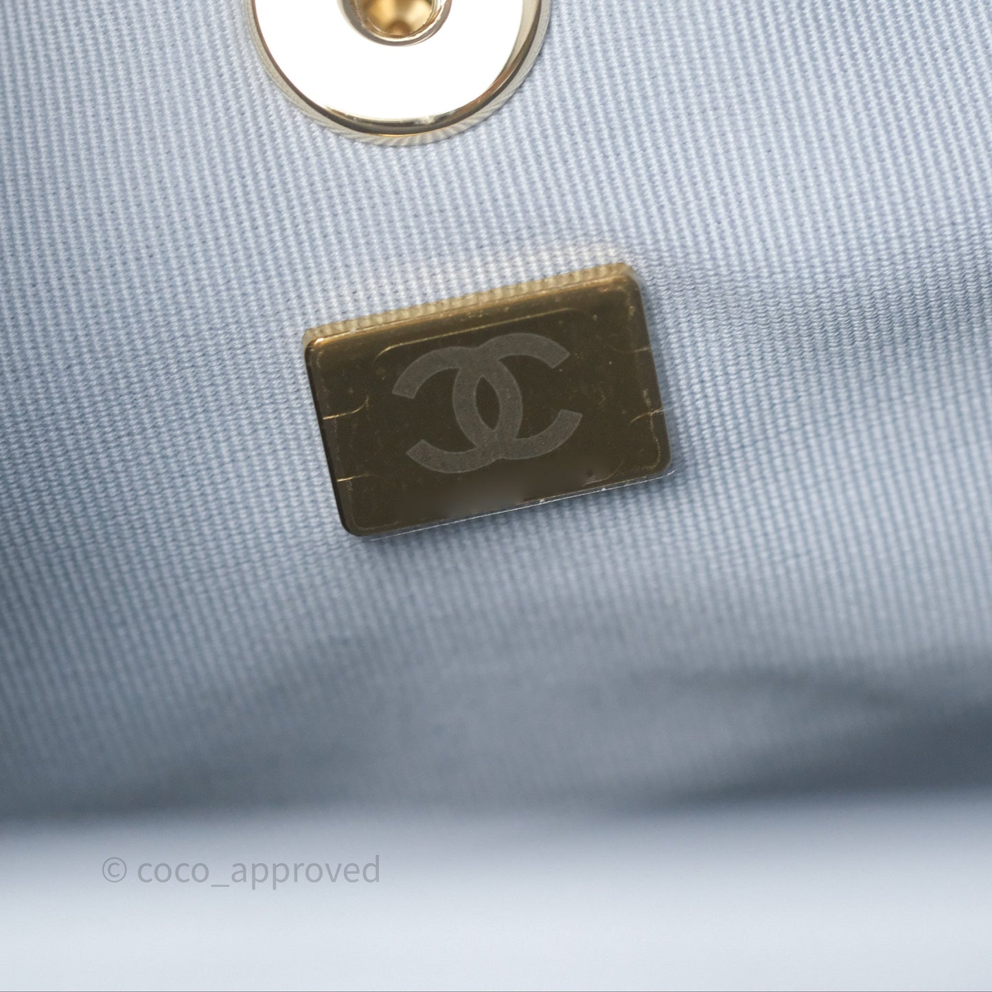 Chanel Quilted Large Duma Drawstring Backpack Light Blue Calfskin