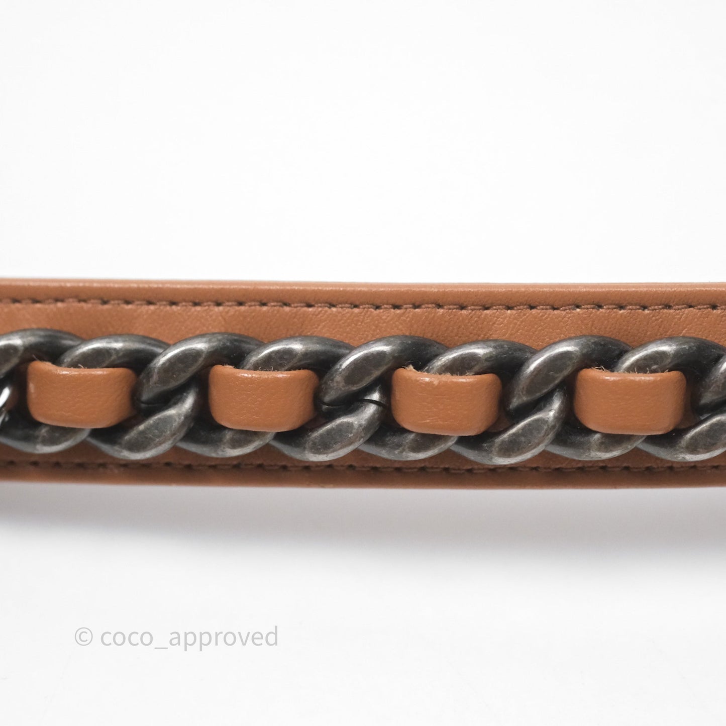 Chanel 19 Small Caramel Dark Beige Brown Mixed Hardware