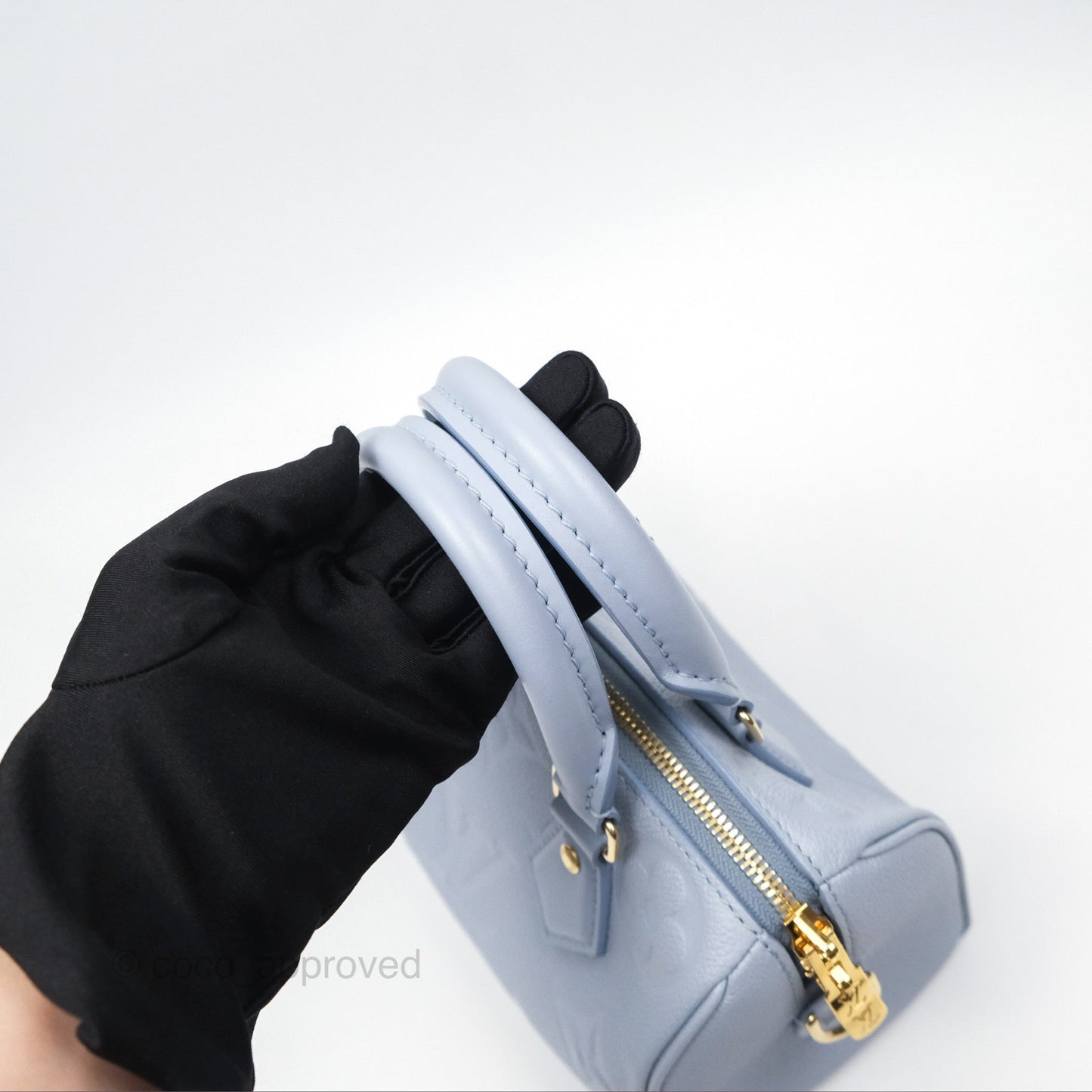 Louis Vuitton Speedy Bandoulière 20 Monogram Empreinte Leather Blue Hour