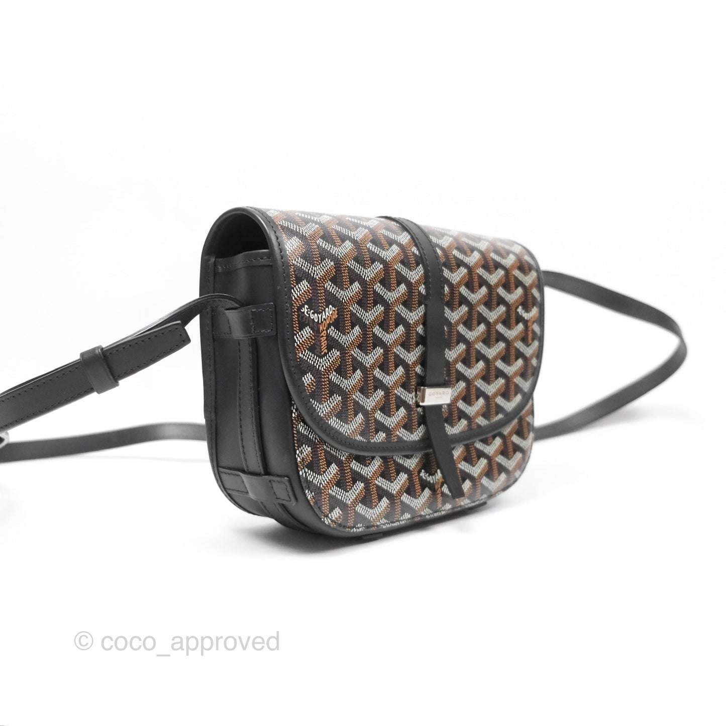 Goyard Belvedere II PM Messenger Bag Black Goyardine