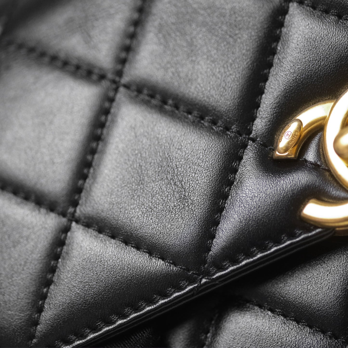 Chanel Quilted Mini Perfect Fit Adjustable Black Calfskin Gold Hardware