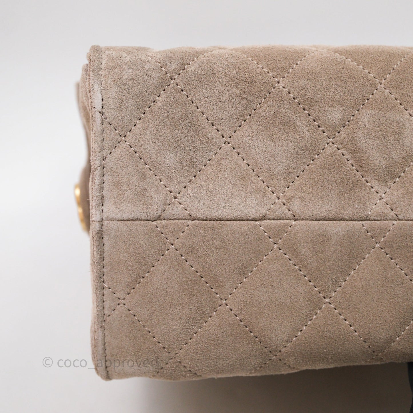 Chanel 25 Small Suede Calfskin Aged Gold Hardware