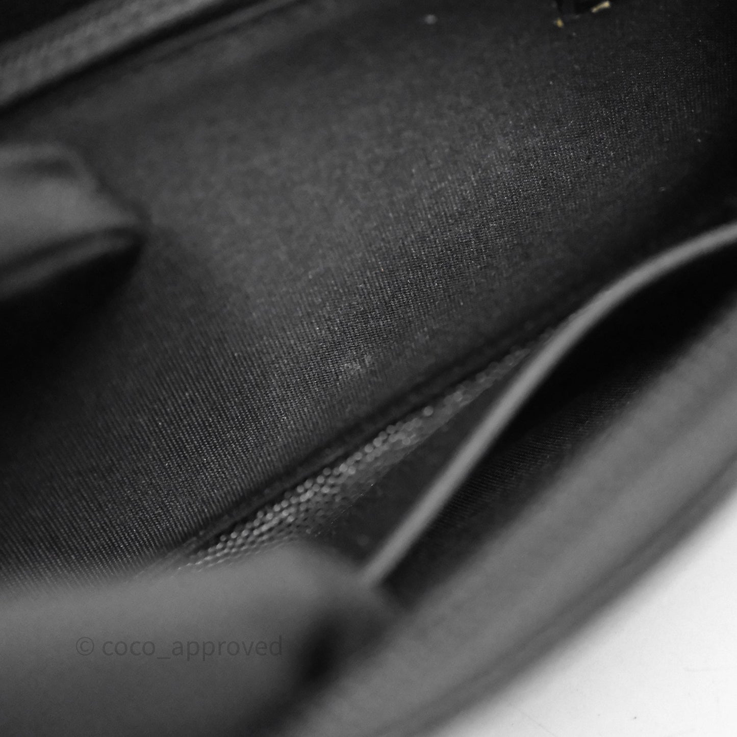 Chanel Boy Zip Wallet Black Caviar Gold Hardware