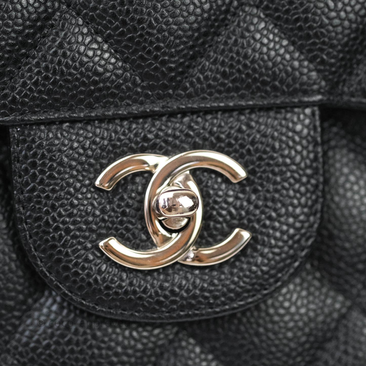 Chanel Jumbo Double Flap Black Caviar Silver Hardware⁣⁣