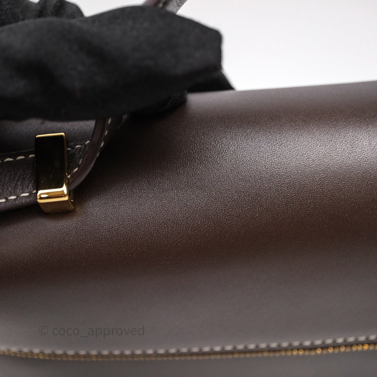 Loro Piana Extra Bag L27 Dark Choco Licorice Smooth Calfskin