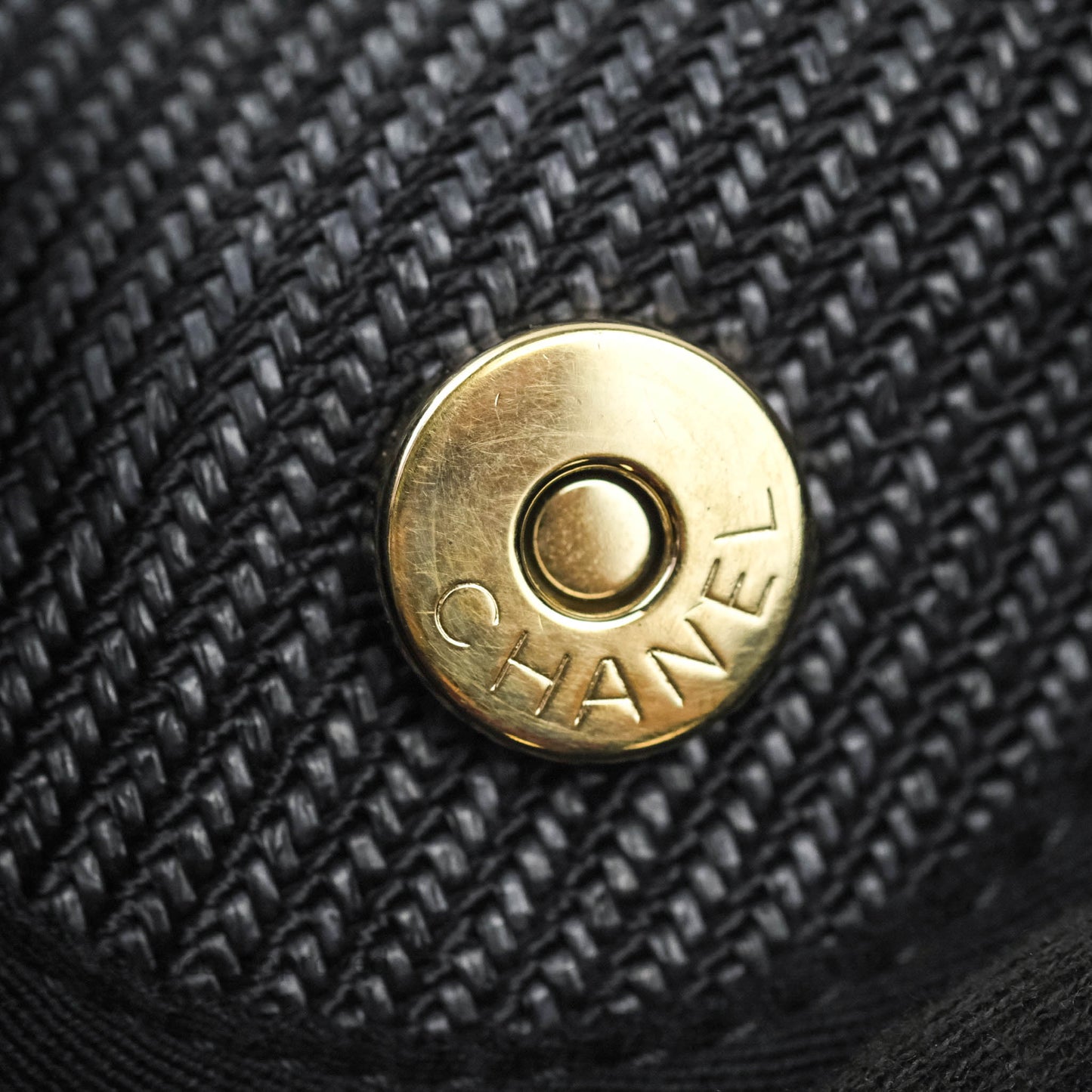 Chanel Large Deauville Charcoal Grey Canvas