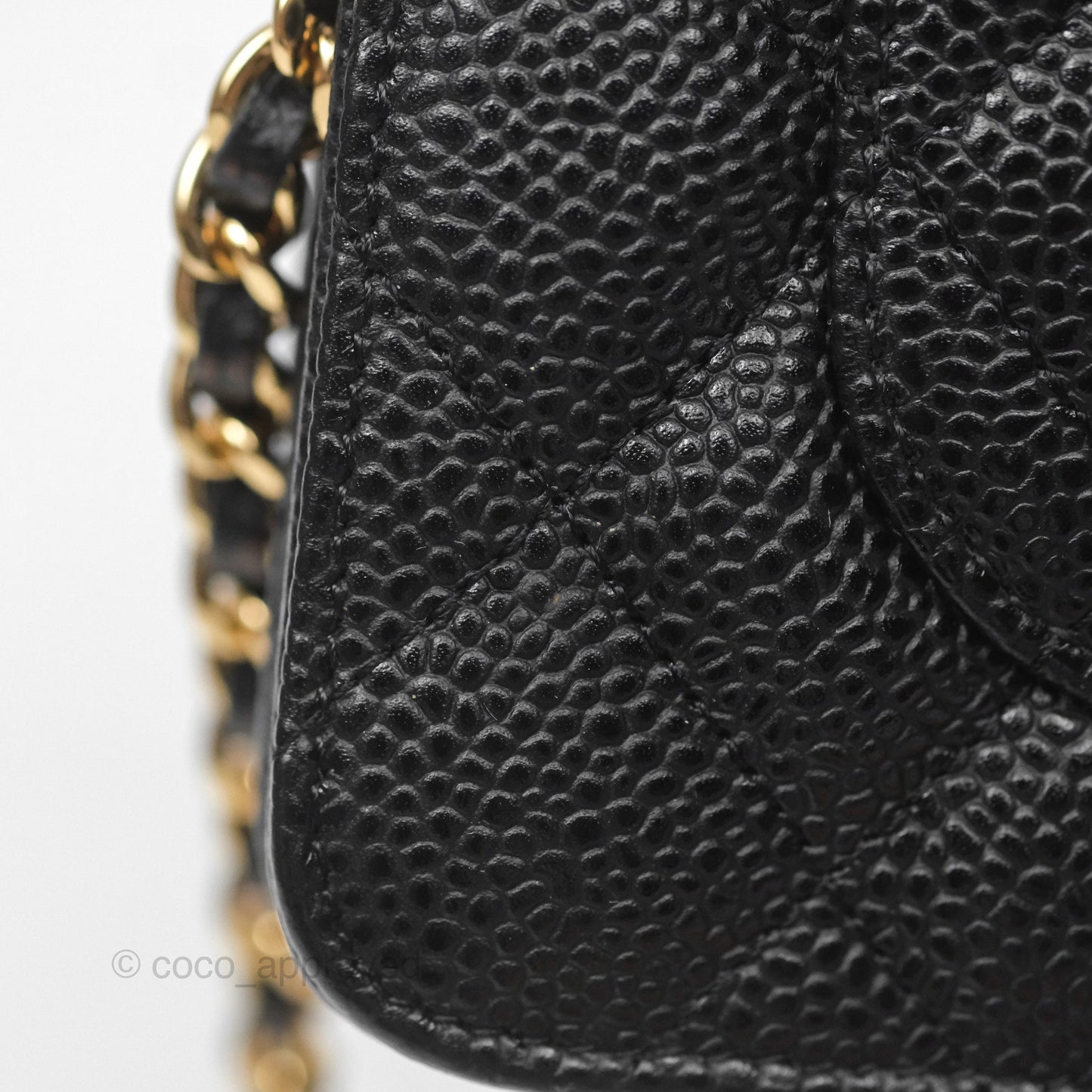Chanel Classic Wallet On Chain WOC Quilted Black Caviar Gold Hardware