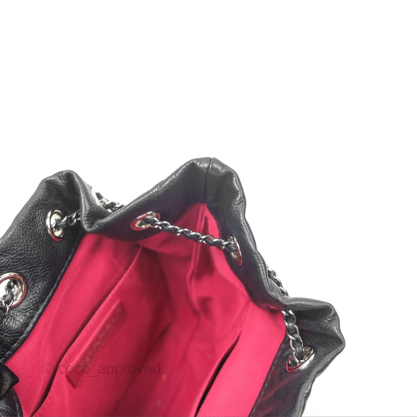 Chanel Small Gabrielle Drawstring Bucket Bag Black Aged Calfskin