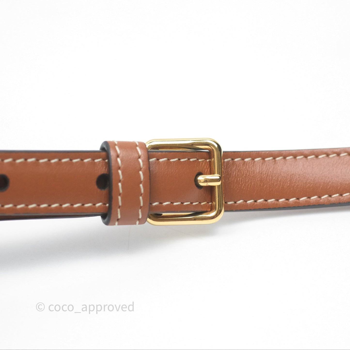Celine Mini Besace Triomphe Canvas Calfskin Tan