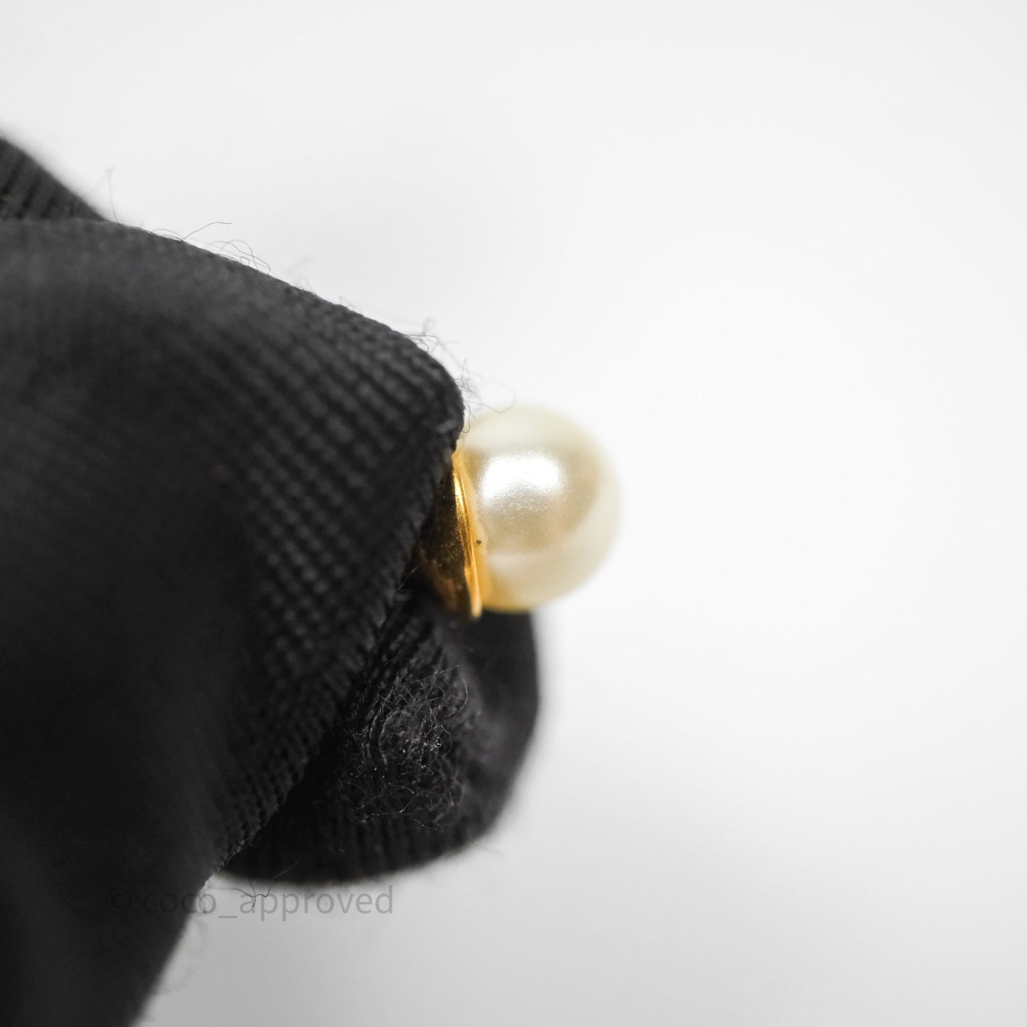 Christian Dior J'Adior Crystal Pearl Drop Earrings Aged Gold Tone