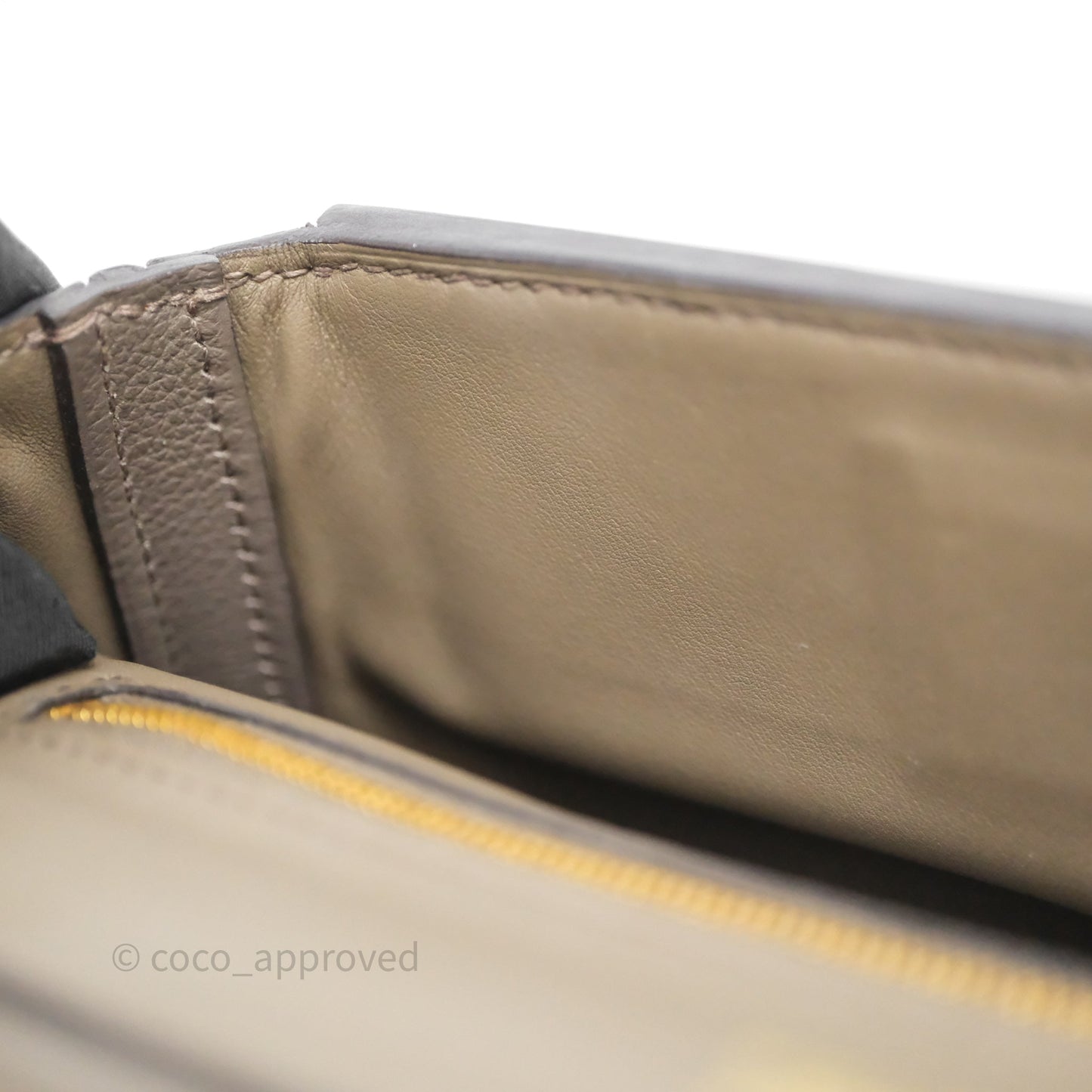 Hermès 24/24 21 Mini Gris Etain 8F Evercolor/ Swift Gold Hardware