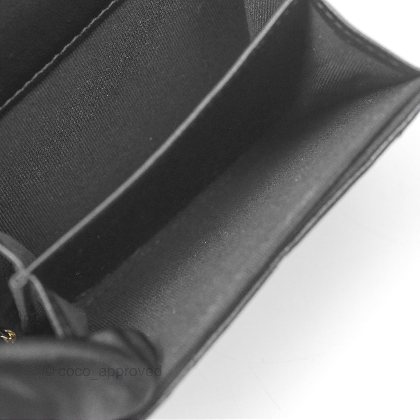 Chanel Mini Clutch With Pearl Chain Black Lambskin Gold Hardware
