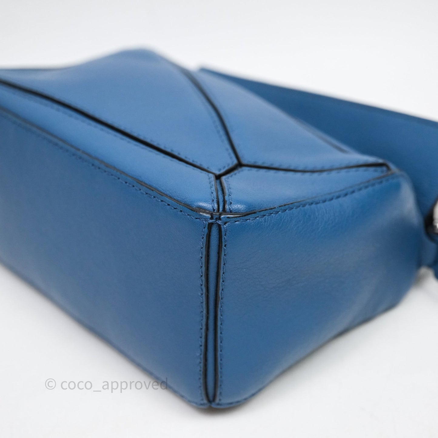 Loewe Mini Puzzle Bag Blue Calfskin