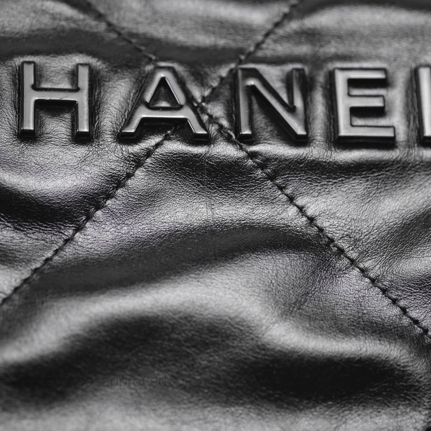Chanel 22 Small Black Calfskin So Black Hardware