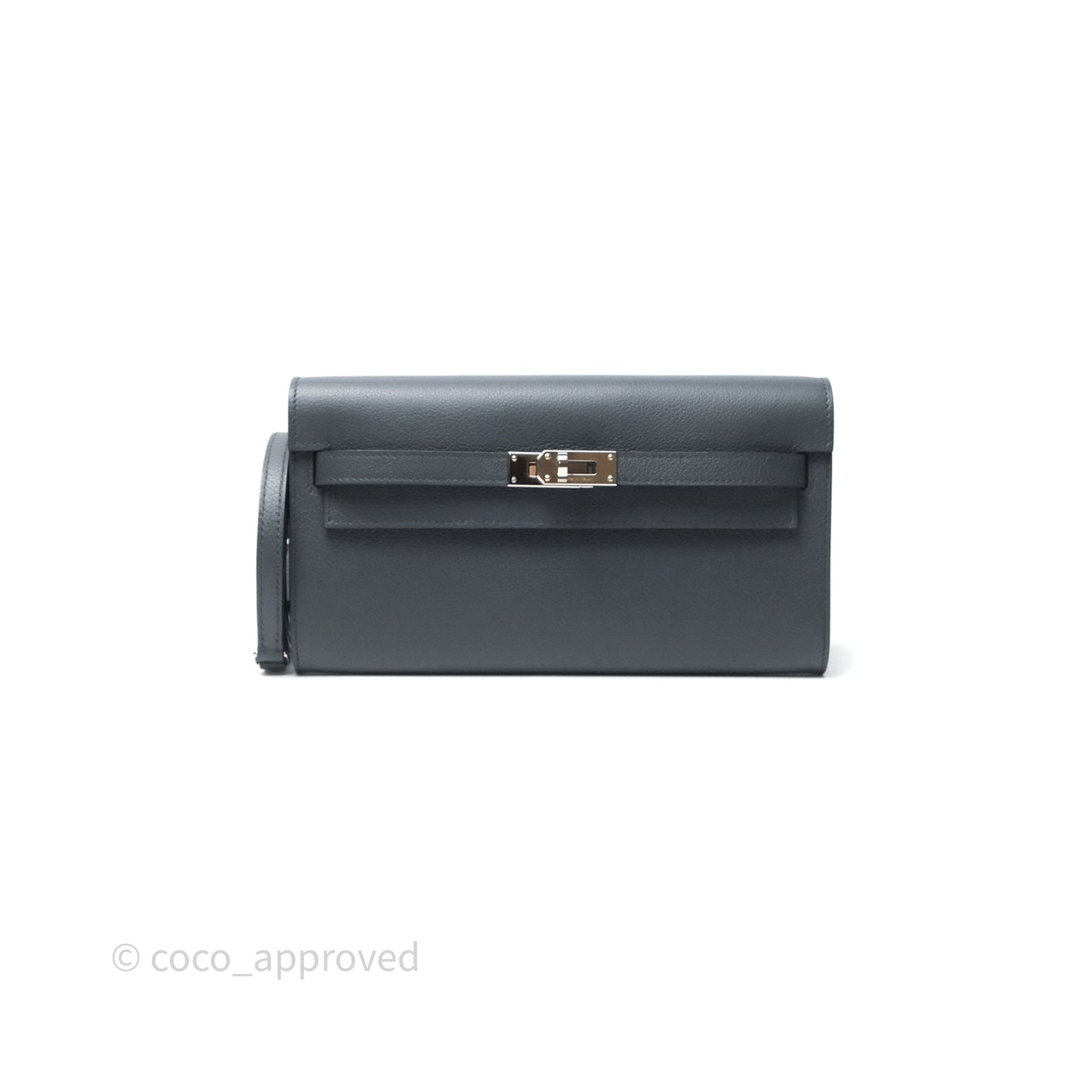 Hermès Kelly To Go Wallet Gris Misty H0 Evercolor Palladium Hardware
