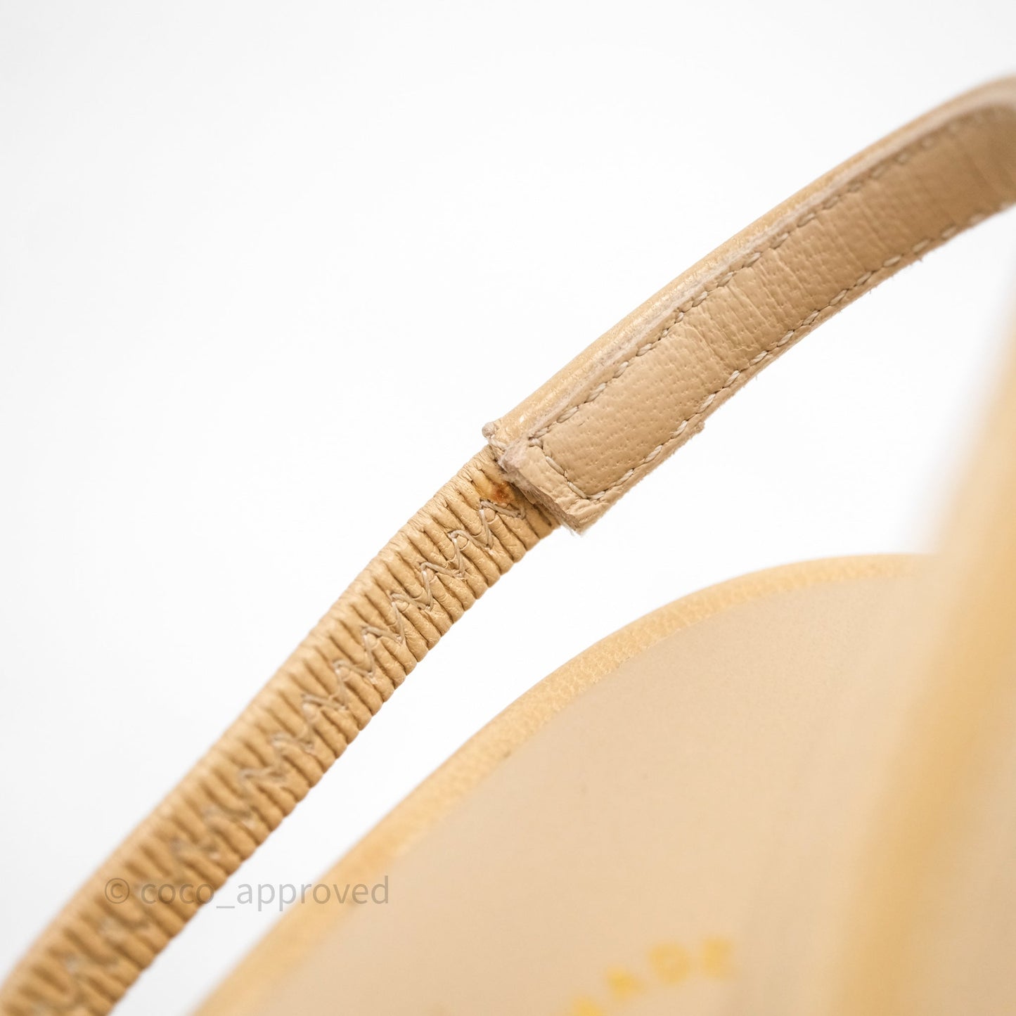 Chanel Classic Slingback Beige Black Leather Size 37