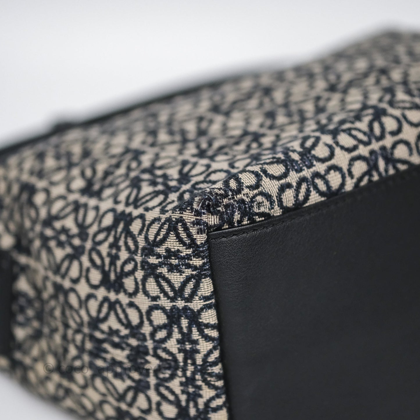 Loewe Small Cubi bag in Anagram Jacquard & Calfskin Navy/Black