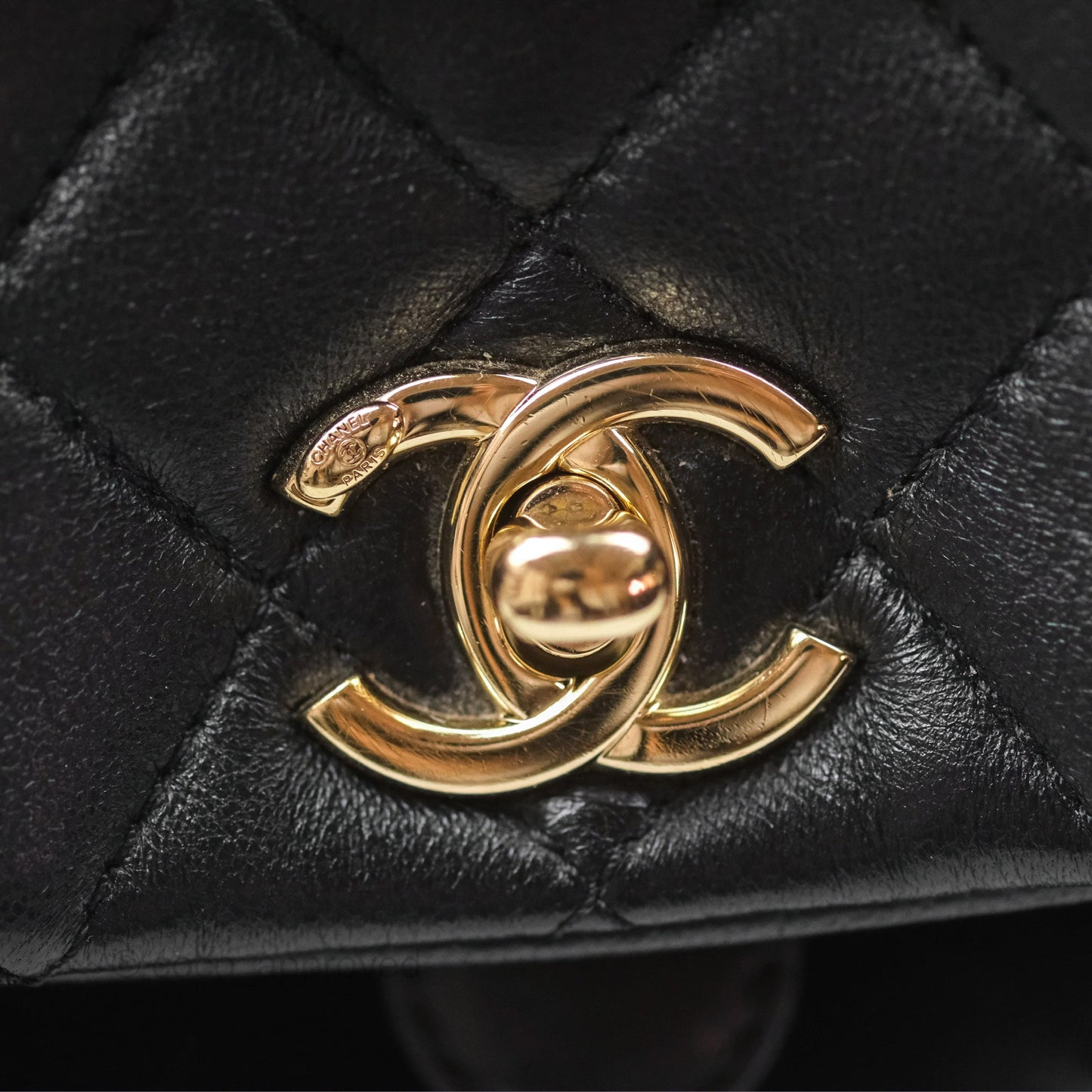 Chanel Quilted Small Duma Drawstring Backpack Black Lambskin
