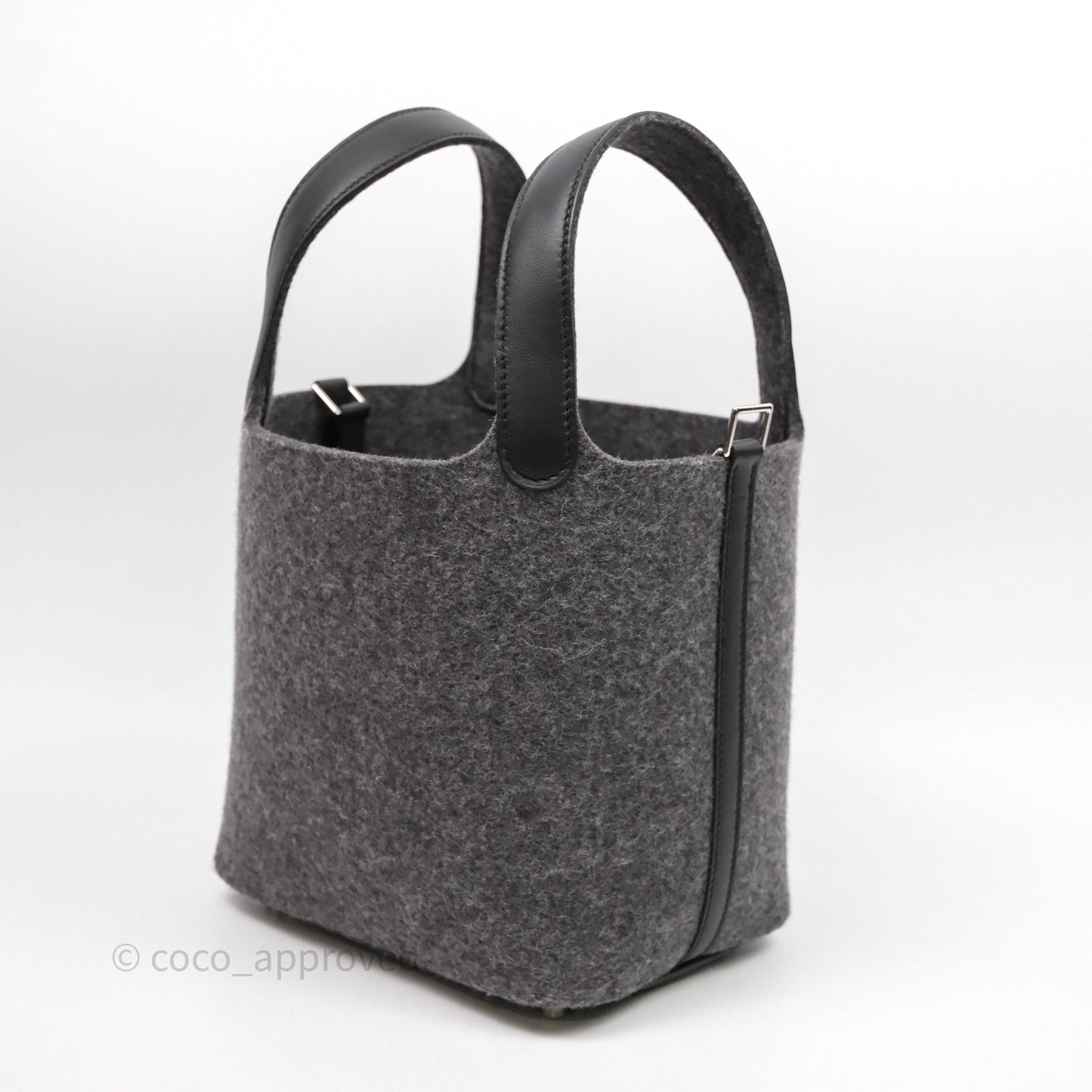 Hermes Picotin 18 Wool Gris Palladium Hardware
