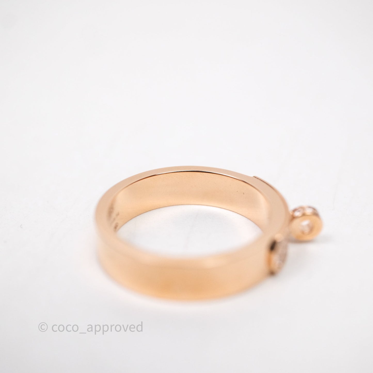 Hermès Kelly Ring Rose Gold With Diamonds Size 54