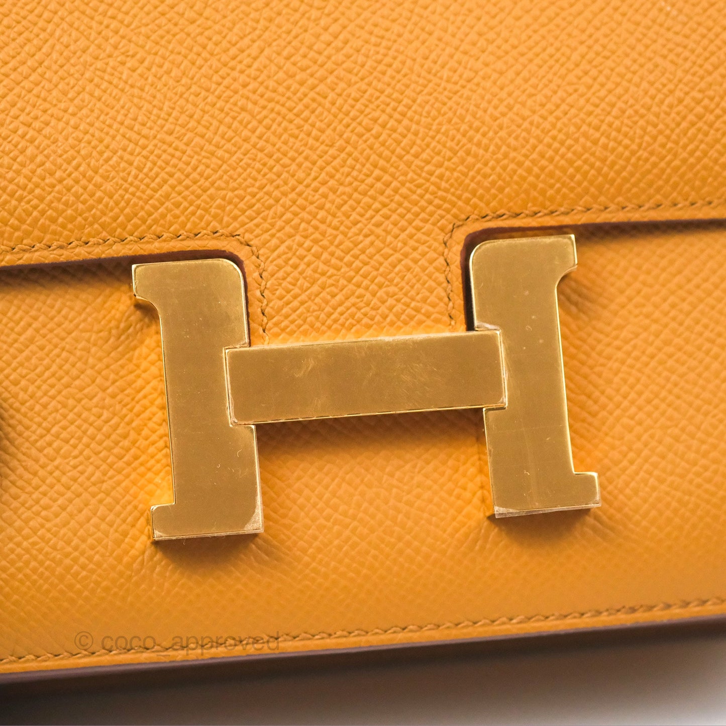 Hermès Constance Mini 18cm Mirror Sesame 2S Epsom Gold Hardware