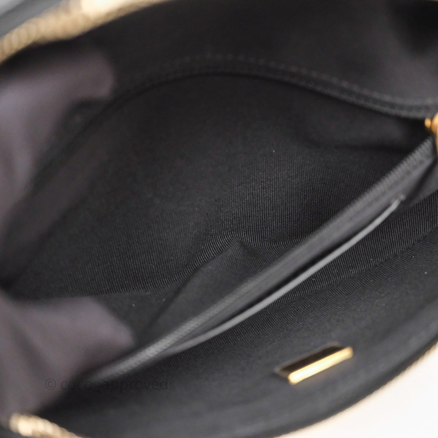 Chanel Quilted Waist Bag Lambskin Black Aged Gold Hardware