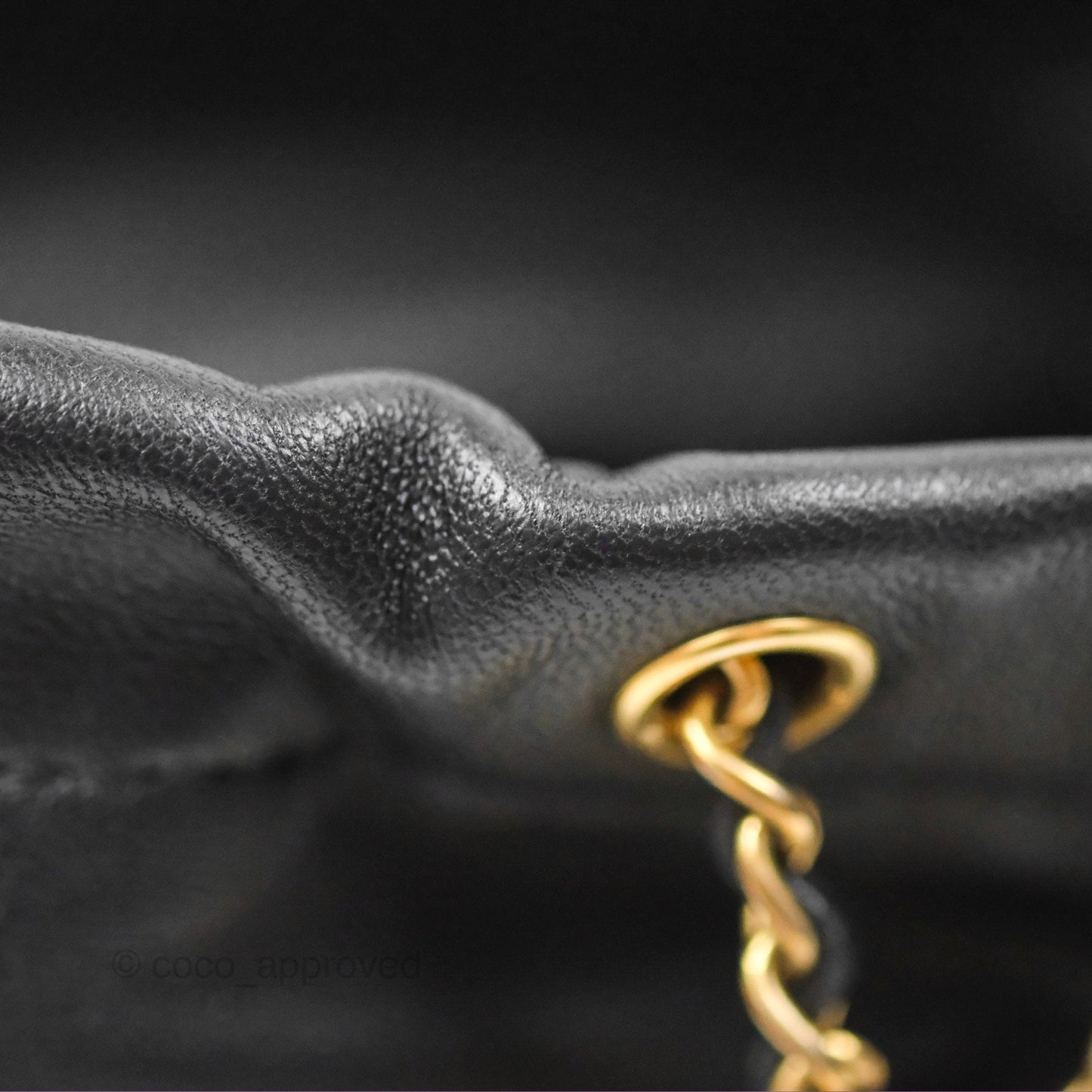 Chanel Drawstring Bucket Bag Quilted Black Caviar Aged Gold Hardware