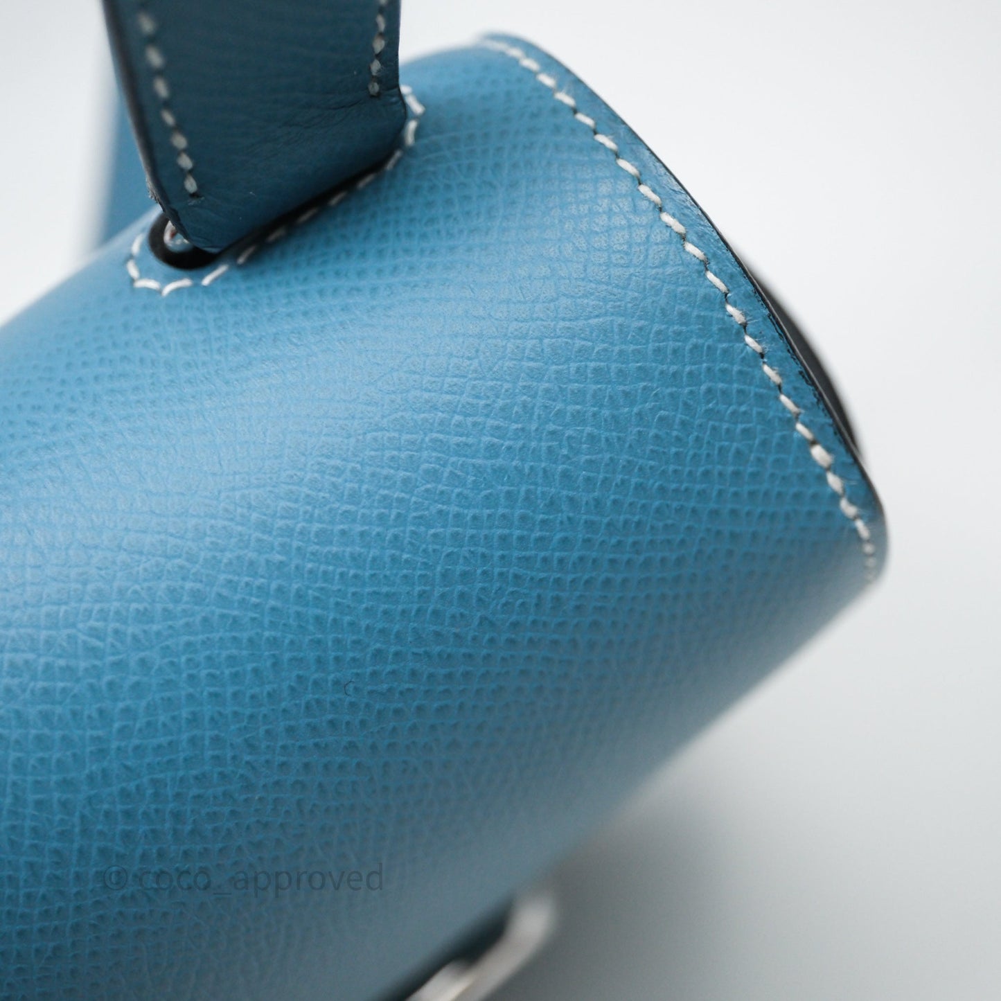 Hermès Della Cavalleria Mini II Bag 18 New Bleu Jean 75 Epsom Palladium Hardware