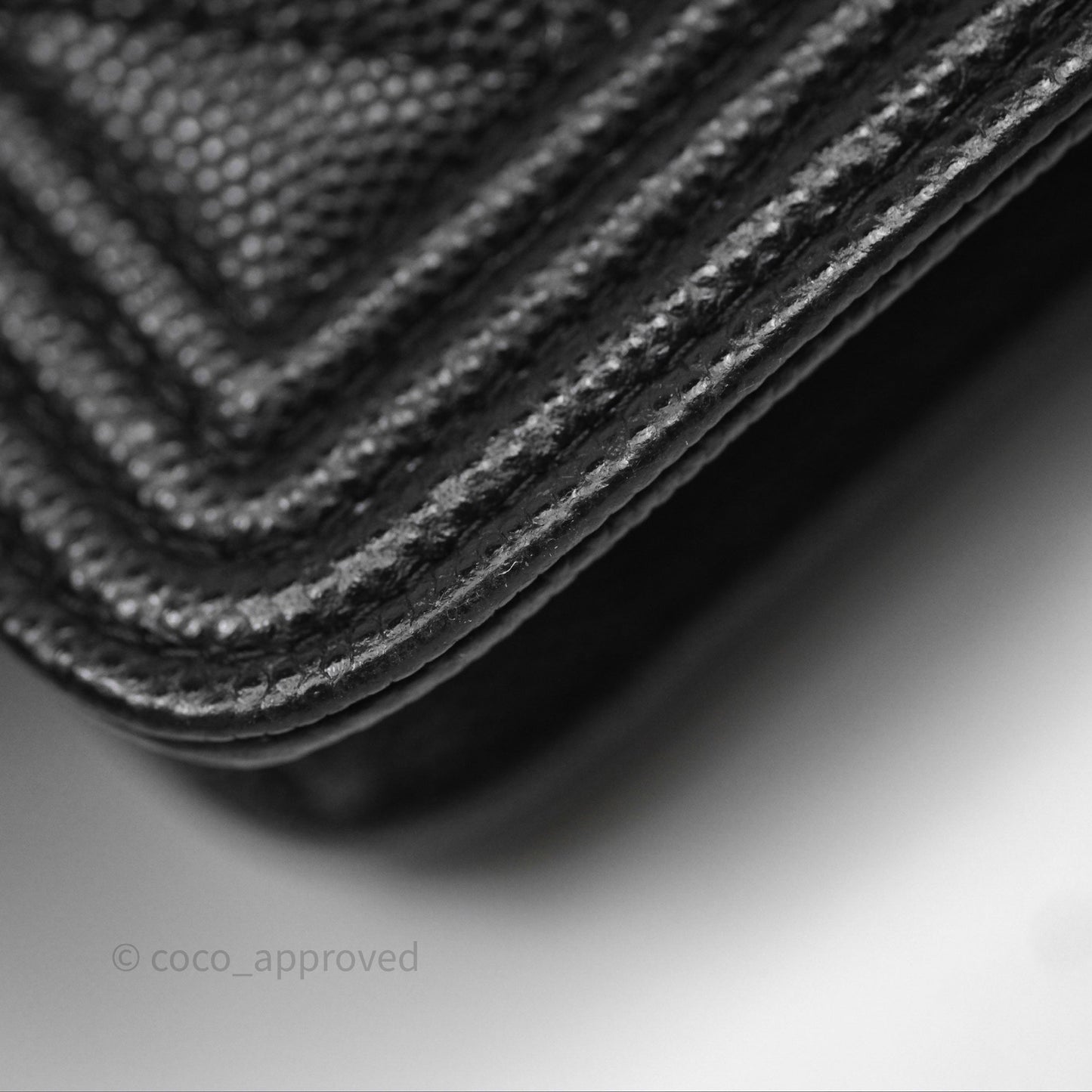 Chanel Quilted Boy Wallet on Chain WOC Black Caviar Ruthenium Hardware