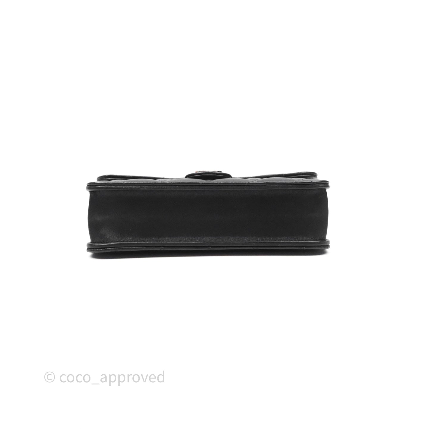 Chanel Top Handle Mini WOC Black Lambskin Gold Hardware