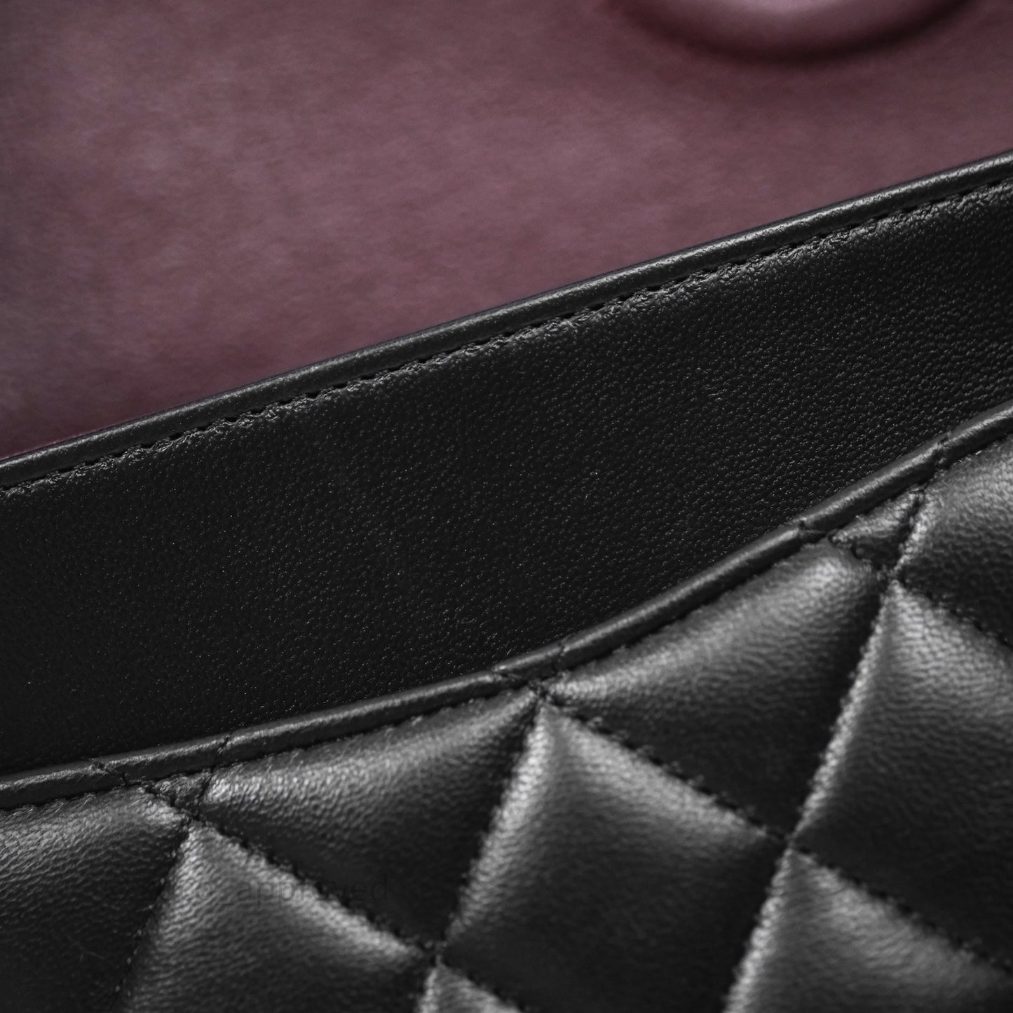 Chanel Classic M/L Medium Flap Quilted Black Lambskin Gold Hardware
