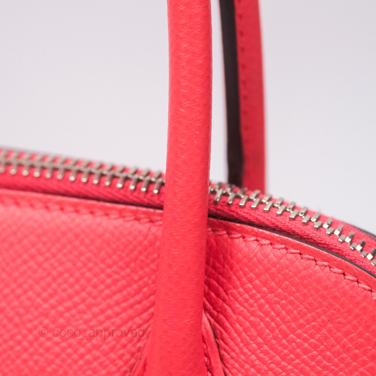 Hermès Bolide 27 Rose Jaipur T5 Epsom Palladium Hardware