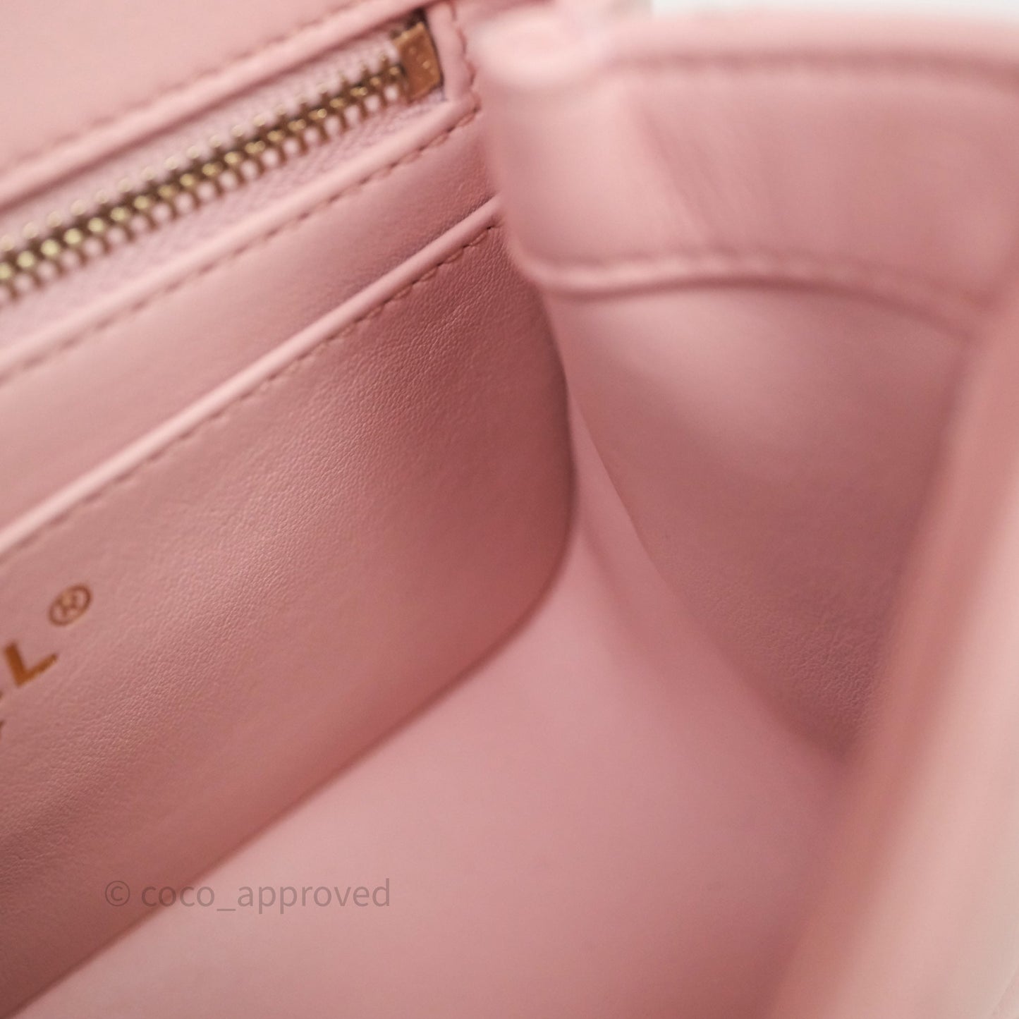 Chanel Quilted Mini Square Flap with Camellia Adjustable Chain Pink Clair Lambskin