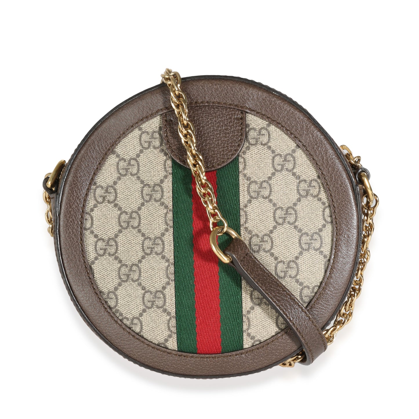 Luxury Gucci Trending 2025 Beige GG Supreme Canvas Mini Ophidia Round Shoulder Bag