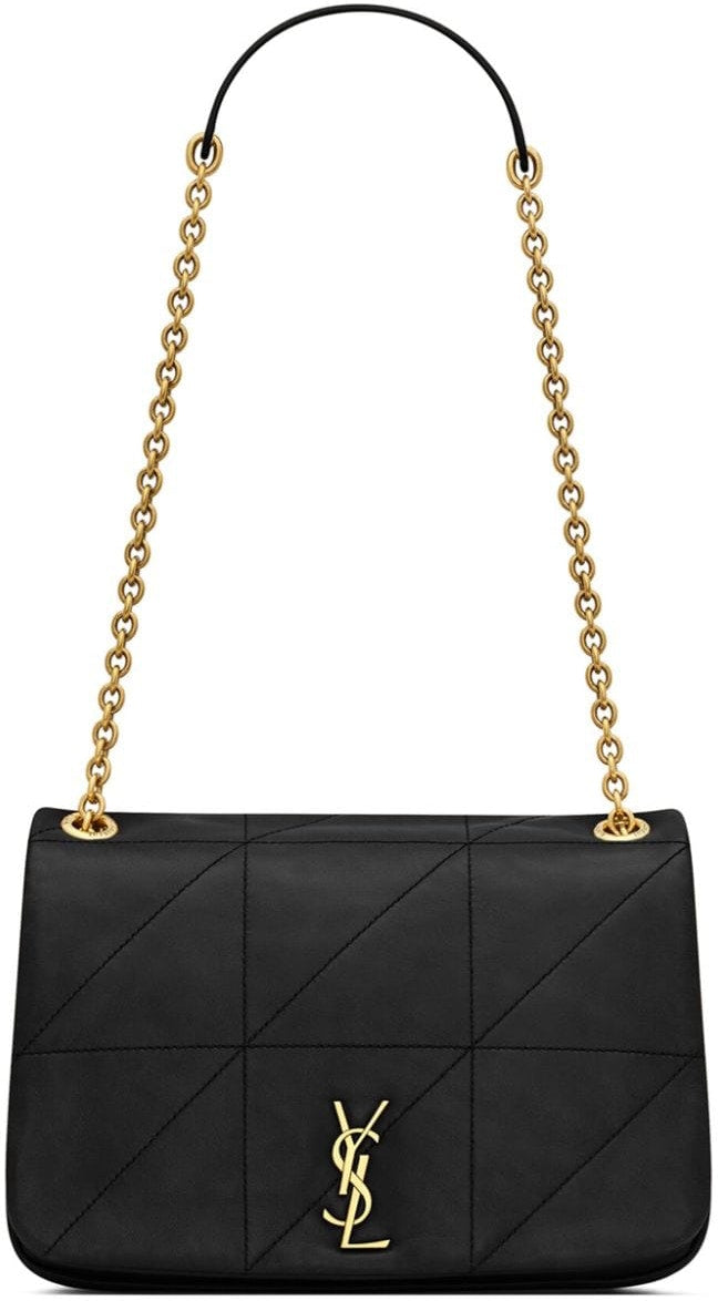 Luxury Saint Laurent Women's Lambskin Jamie Shoulder Bag in Black | Size UNICA | 763475AAB32