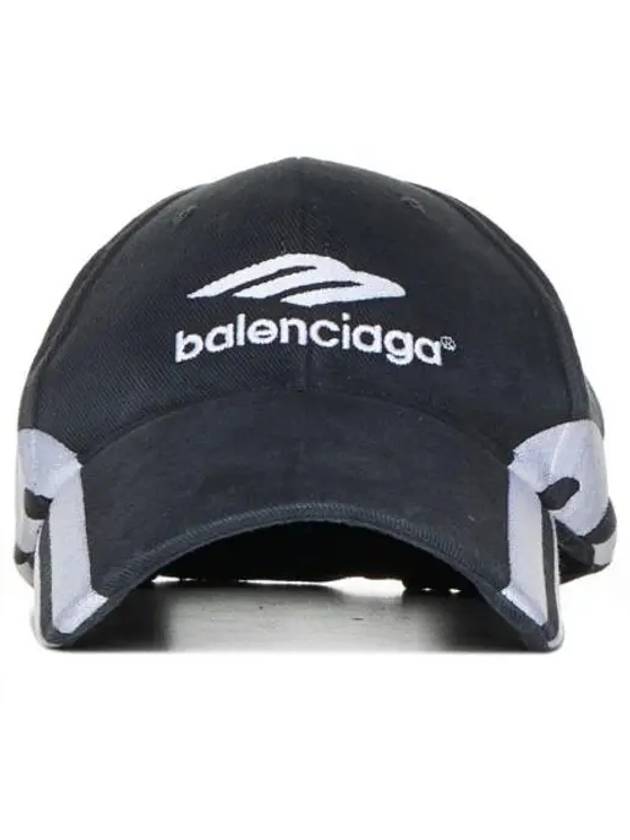 Luxury Balenciaga 3B Sports Icon Ball Cap Black