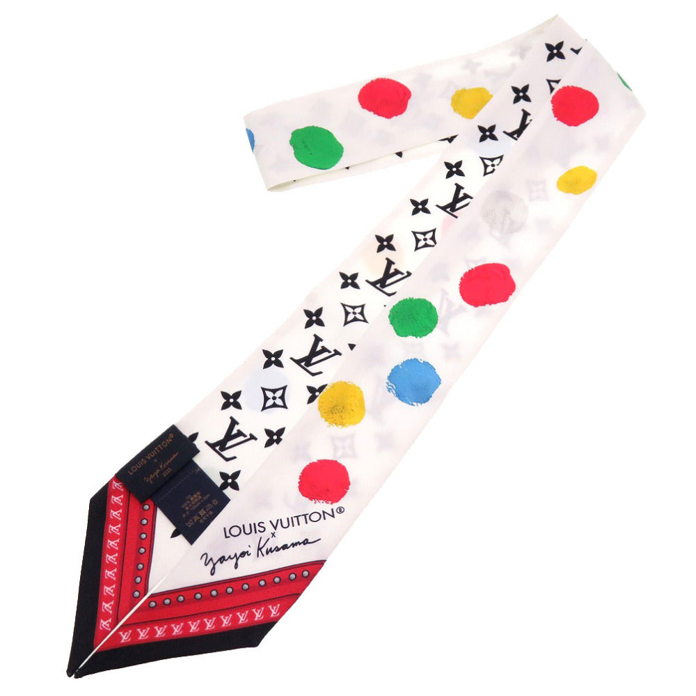 LOUIS VUITTON scarf M78284 silk white LV x YK Bandeau BB Painted Dots Women