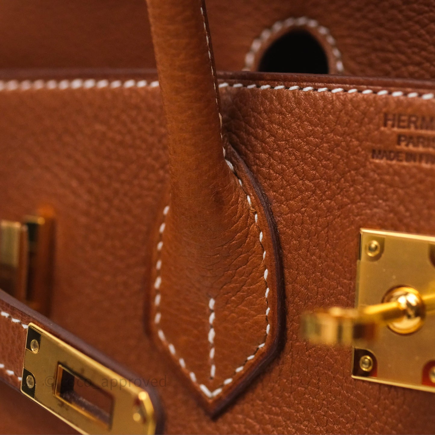 Hermès Birkin 25 Retourne Fauve 34 Barenia Gold Hardware