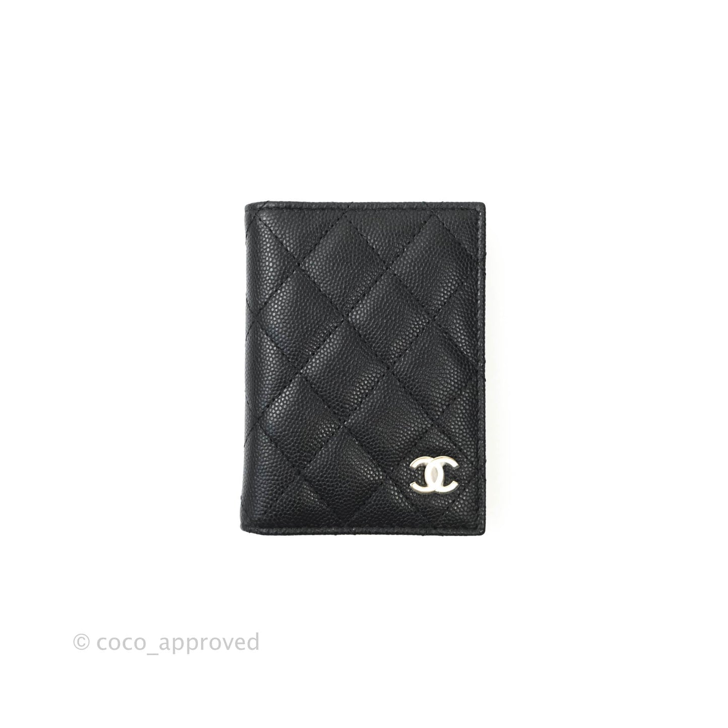 Chanel Classic Black Card Holder Caviar Gold Hardware