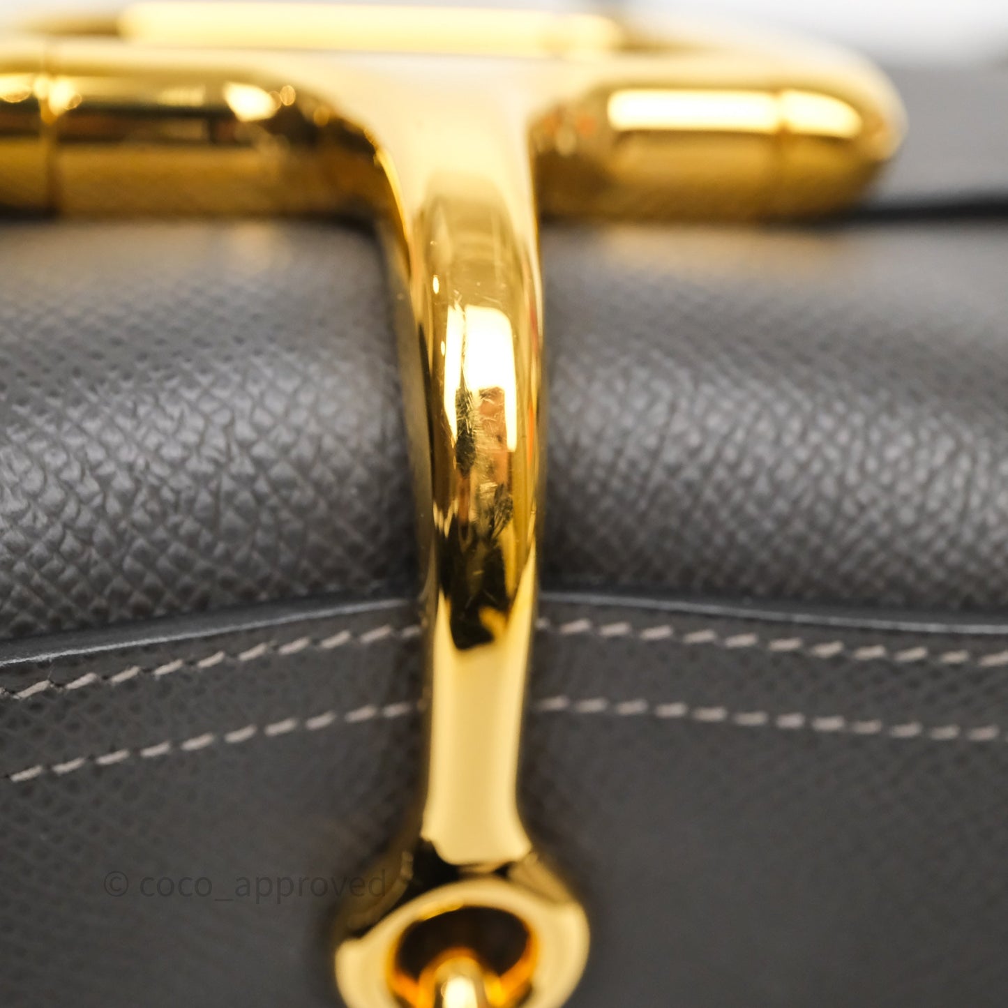 Hermès Della Cavalleria Mini Bag Gris Meyer 0L Epsom Gold Hardware