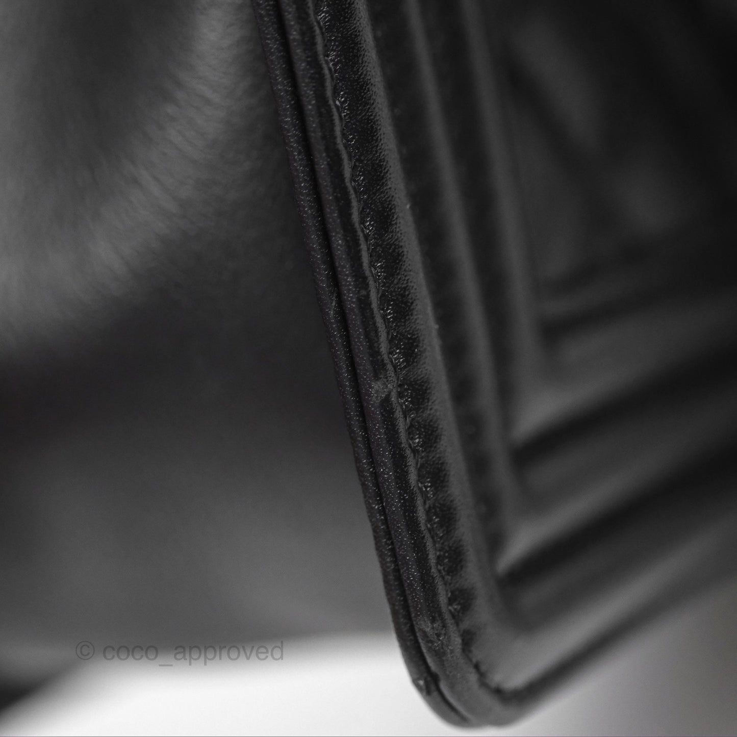 Chanel Small Boy Black Calfskin Ruthenium Hardware